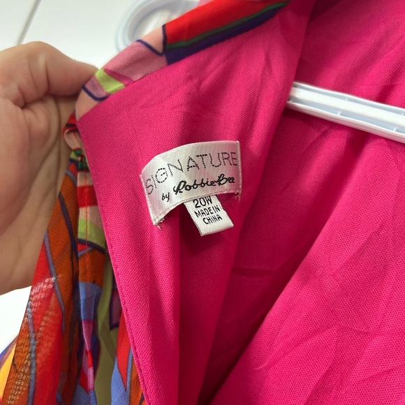 Robbie Bee Tropical Floral Halter Dress 20W - Picture 4 of 6